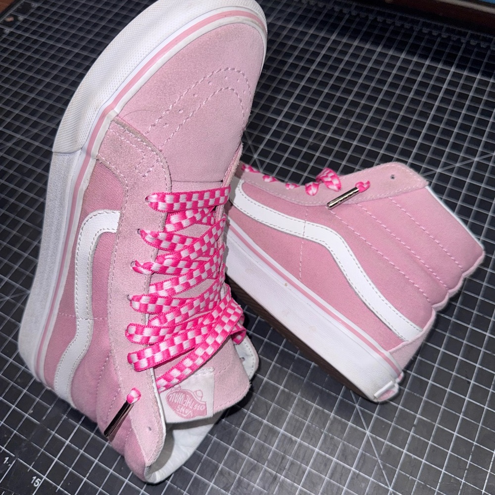 Vans Pink and White Sneakers